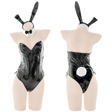 Women's PU Leather Cosplay Bodysuit Costume / One Piece Rabbit Female Anime Outfit - EVE's SECRETS